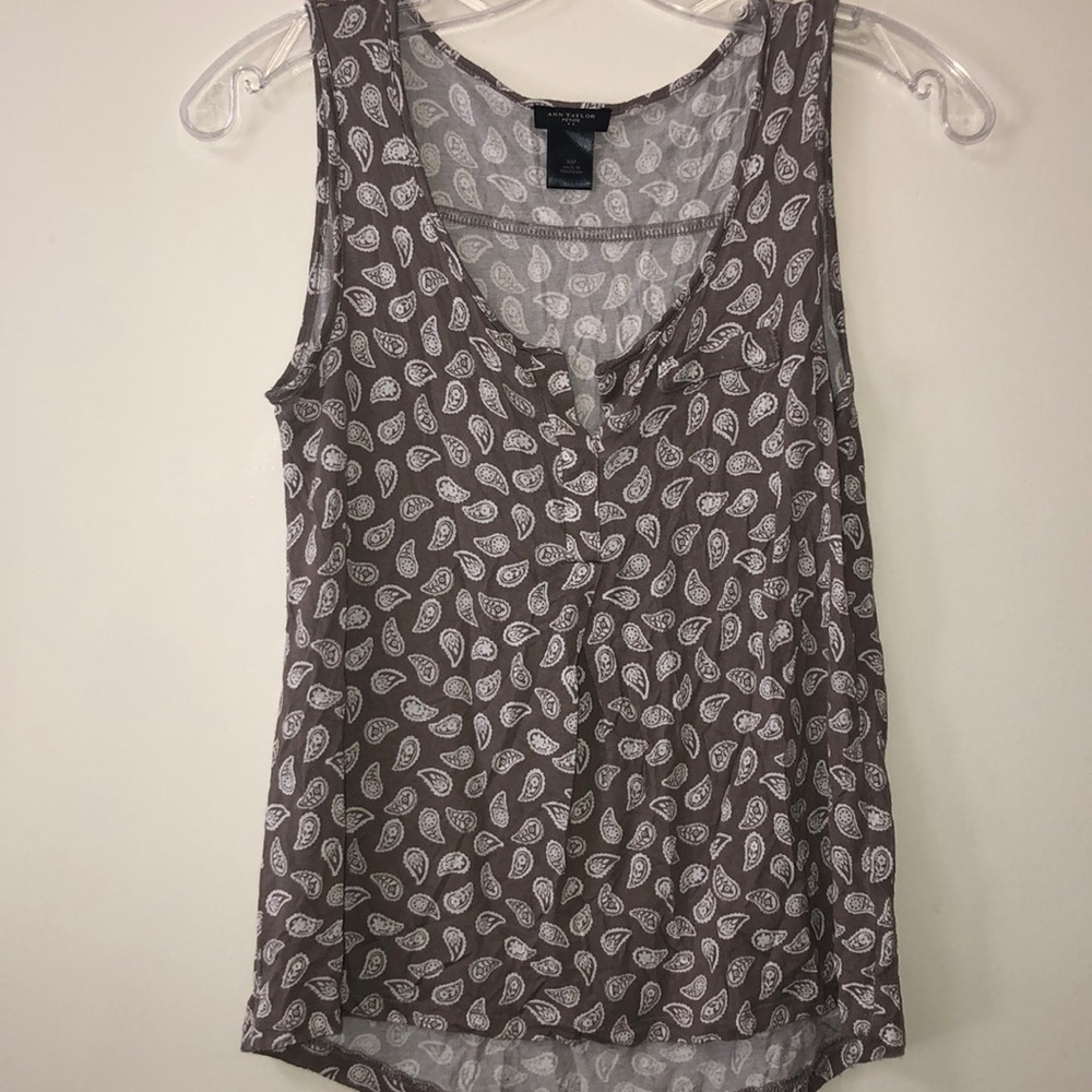Paisley gray tank top